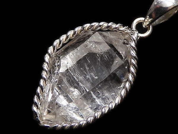 [Video][One of a kind] NYHerkimer Diamond Pendant Silver925 NO.29