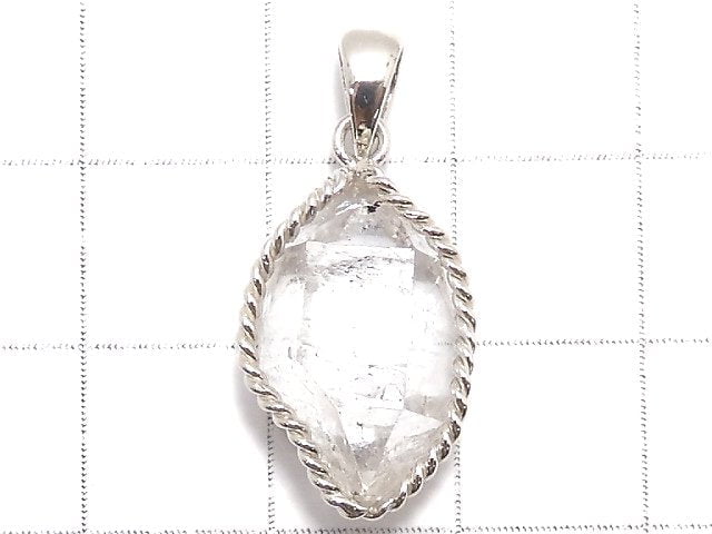 [Video][One of a kind] NYHerkimer Diamond Pendant Silver925 NO.29