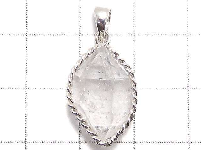 [Video][One of a kind] NYHerkimer Diamond Pendant Silver925 NO.30