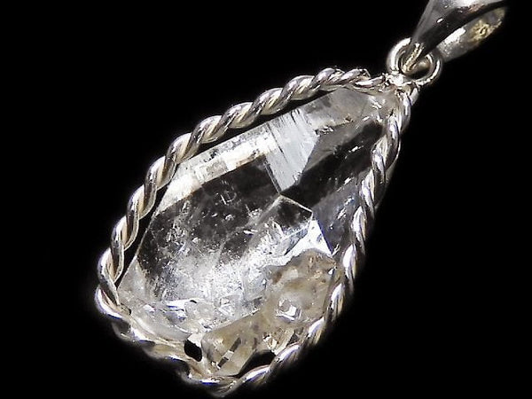 [Video][One of a kind] NYHerkimer Diamond Pendant Silver925 NO.31