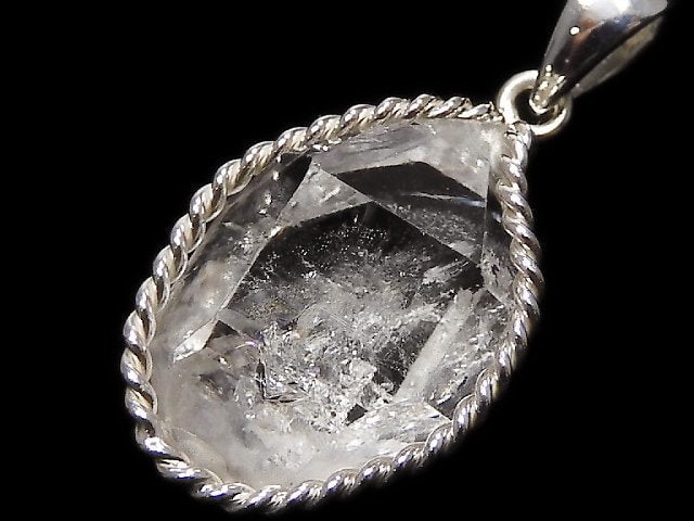 [Video][One of a kind] NYHerkimer Diamond Pendant Silver925 NO.32