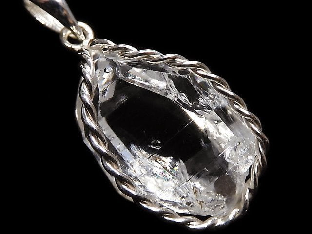 [Video][One of a kind] NYHerkimer Diamond Pendant Silver925 NO.33