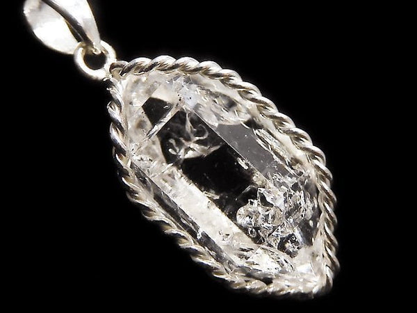 [Video][One of a kind] NYHerkimer Diamond Pendant Silver925 NO.34