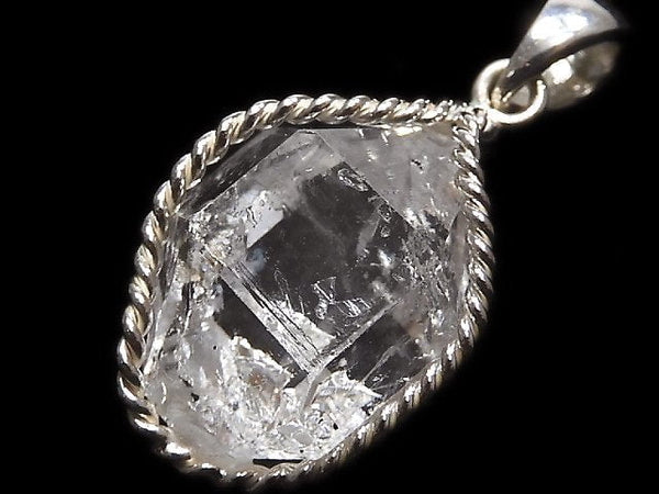 [Video][One of a kind] NYHerkimer Diamond Pendant Silver925 NO.35