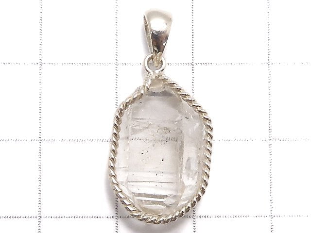 [Video][One of a kind] NYHerkimer Diamond Pendant Silver925 NO.36