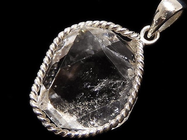 [Video][One of a kind] NYHerkimer Diamond Pendant Silver925 NO.38