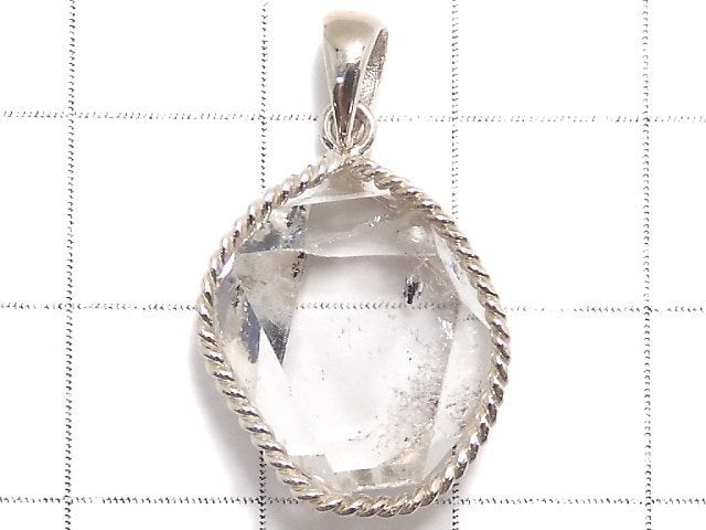 [Video][One of a kind] NYHerkimer Diamond Pendant Silver925 NO.38