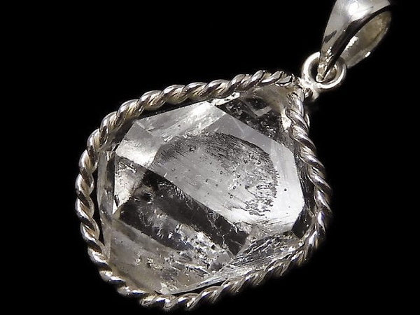 [Video][One of a kind] NYHerkimer Diamond Pendant Silver925 NO.39