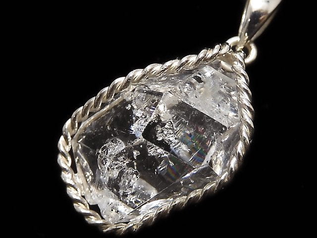 [Video][One of a kind] NYHerkimer Diamond Pendant Silver925 NO.40