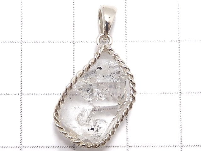 [Video][One of a kind] NYHerkimer Diamond Pendant Silver925 NO.40