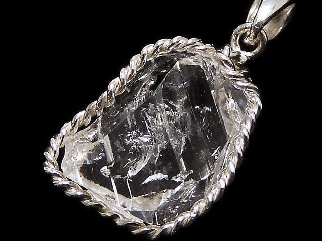 [Video][One of a kind] NYHerkimer Diamond Pendant Silver925 NO.41