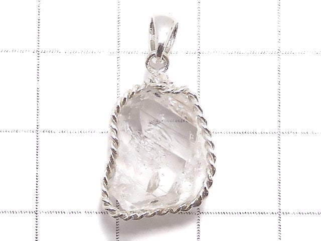 [Video][One of a kind] NYHerkimer Diamond Pendant Silver925 NO.41