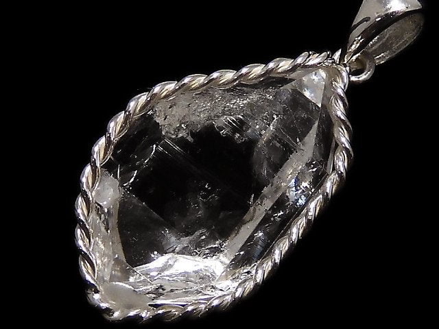 [Video][One of a kind] NYHerkimer Diamond Pendant Silver925 NO.45