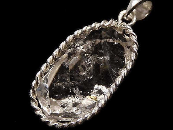 [Video][One of a kind] NYHerkimer Diamond Pendant Silver925 NO.47