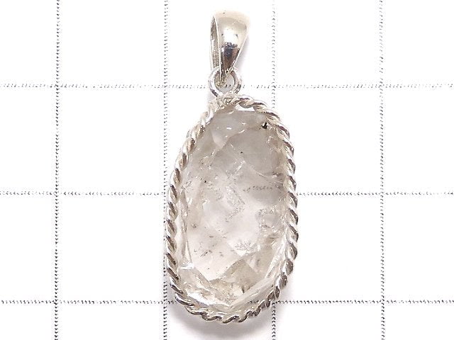 [Video][One of a kind] NYHerkimer Diamond Pendant Silver925 NO.47