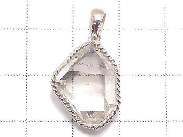 [Video][One of a kind] NYHerkimer Diamond Pendant Silver925 NO.48