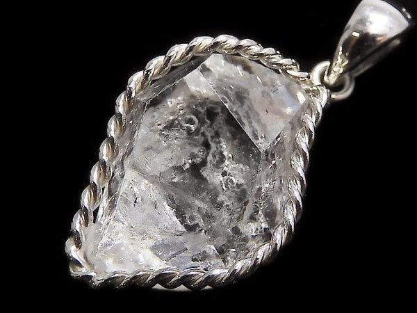 [Video][One of a kind] NYHerkimer Diamond Pendant Silver925 NO.49