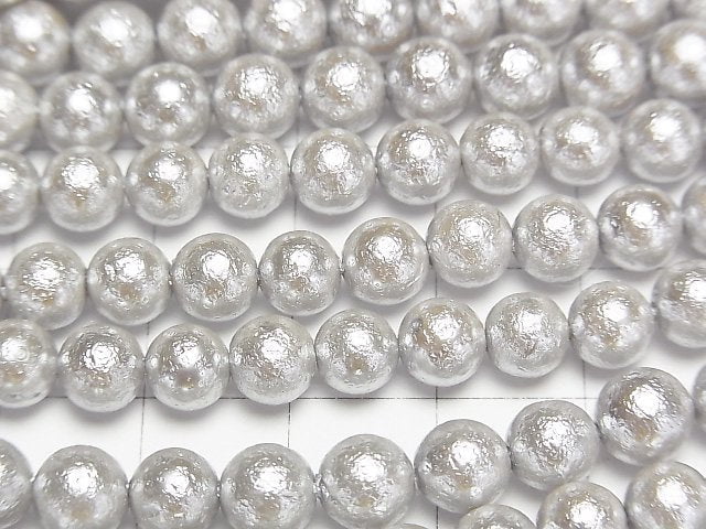 [Video]Shell Pearl (Sugar Pearl) Silver Round 6mm 1strand beads (aprx.15inch/38cm)