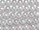 [Video]Shell Pearl (Sugar Pearl) Silver Round 8mm 1strand beads (aprx.15inch/38cm)