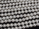 [Video]Shell Pearl (Sugar Pearl) Silver Round 8mm 1strand beads (aprx.15inch/38cm)