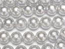 [Video]Shell Pearl (Sugar Pearl) Silver Round 10mm 1strand beads (aprx.15inch/38cm)