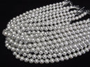 [Video]Shell Pearl (Sugar Pearl) Silver Round 10mm 1strand beads (aprx.15inch/38cm)