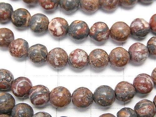 Leopard Skin Jasper Round 6mm 1strand beads (aprx.15inch/38cm)