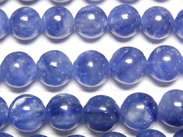 [Video]Kyanite AAA Round 8mm 1/4 or 1strand beads (aprx.15inch/36cm)