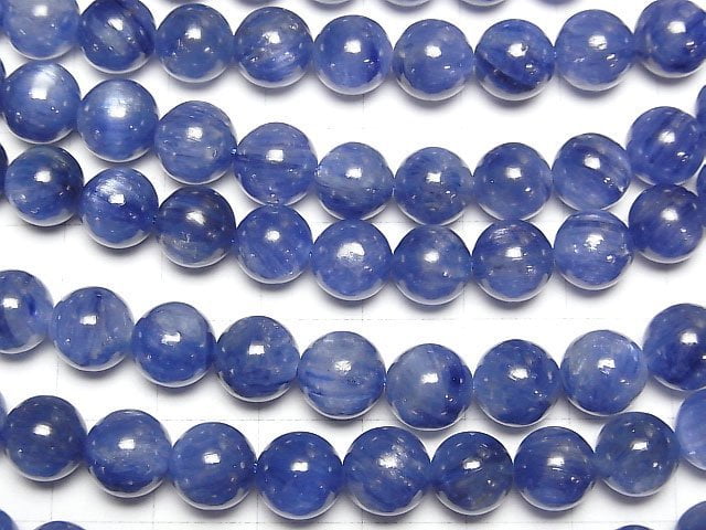 [Video]Kyanite AAA Round 8mm 1/4 or 1strand beads (aprx.15inch/36cm)