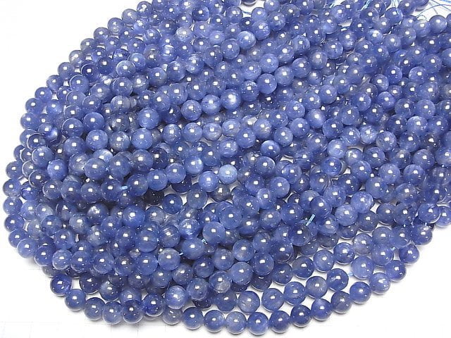 [Video]Kyanite AAA Round 8mm 1/4 or 1strand beads (aprx.15inch/36cm)