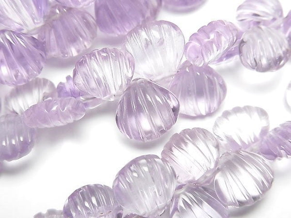 [Video]High Quality Pink Amethyst AAA- Carved Chestnut half or 1strand (18pcs)