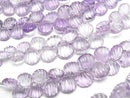 [Video]High Quality Pink Amethyst AAA- Carved Chestnut half or 1strand (18pcs)