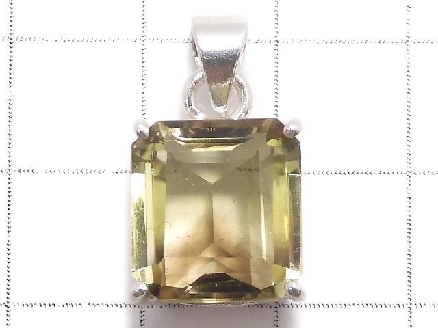 [Video][One of a kind] Lemon x Smoky Quartz AAA- Pendant Silver925 NO.21