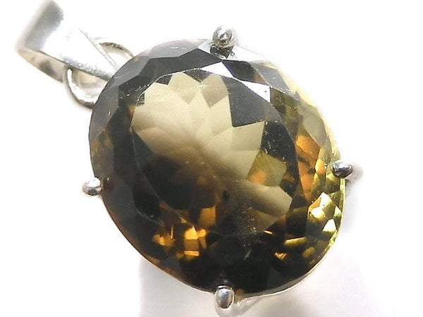 [Video][One of a kind] Lemon x Smoky Quartz AAA- Pendant Silver925 NO.22