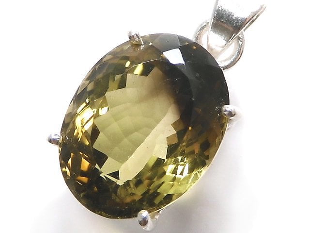 [Video][One of a kind] Lemon x Smoky Quartz AAA- Pendant Silver925 NO.23