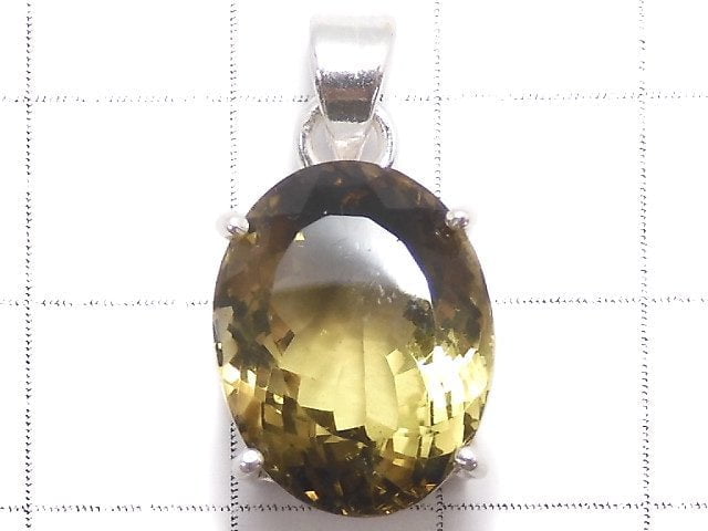 [Video][One of a kind] Lemon x Smoky Quartz AAA- Pendant Silver925 NO.23