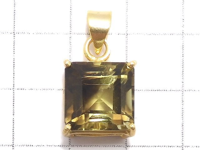 [Video][One of a kind] Lemon x Smoky Quartz AAA- Pendant 18KGP NO.27