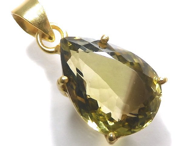 [Video][One of a kind] Lemon x Smoky Quartz AAA- Pendant 18KGP NO.29