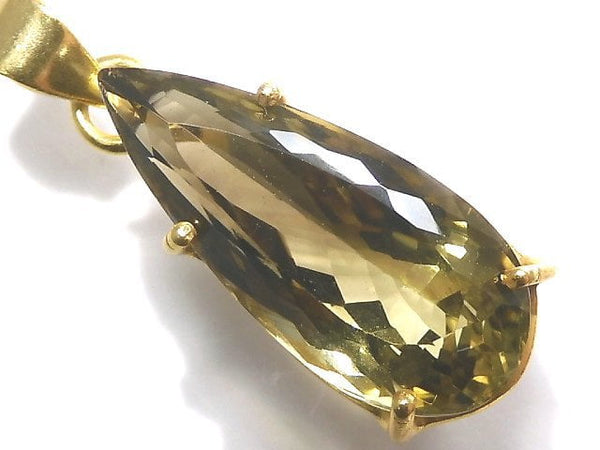 [Video][One of a kind] Lemon x Smoky Quartz AAA- Pendant 18KGP NO.30