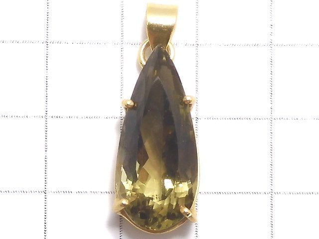 [Video][One of a kind] Lemon x Smoky Quartz AAA- Pendant 18KGP NO.30