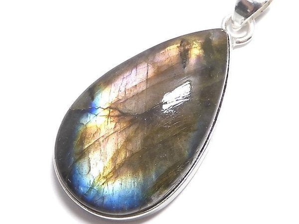 [Video][One of a kind] Labradorite AAA Pendant Silver925 NO.204