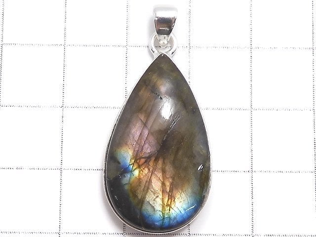 [Video][One of a kind] Labradorite AAA Pendant Silver925 NO.204