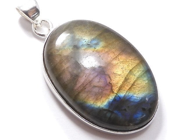 [Video][One of a kind] Labradorite AAA Pendant Silver925 NO.206