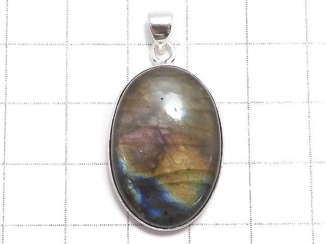 [Video][One of a kind] Labradorite AAA Pendant Silver925 NO.206