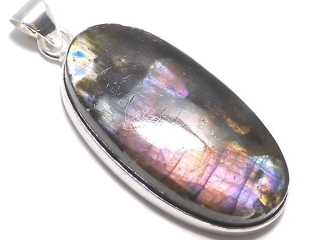 [Video][One of a kind] Labradorite AAA Pendant Silver925 NO.207