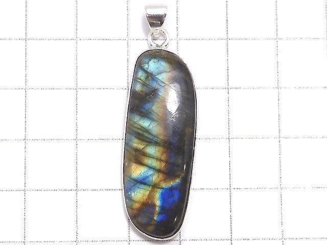 [Video][One of a kind] Labradorite AAA Pendant Silver925 NO.209