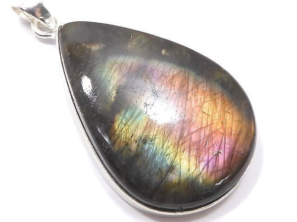 [Video][One of a kind] Labradorite AAA Pendant Silver925 NO.212