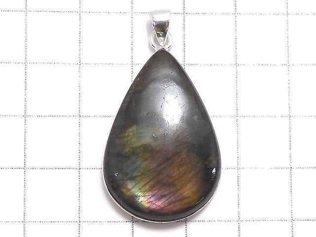 [Video][One of a kind] Labradorite AAA Pendant Silver925 NO.212