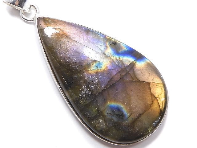 [Video][One of a kind] Labradorite AAA Pendant Silver925 NO.213