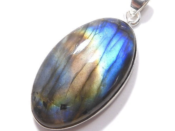 [Video][One of a kind] Labradorite AAA Pendant Silver925 NO.214